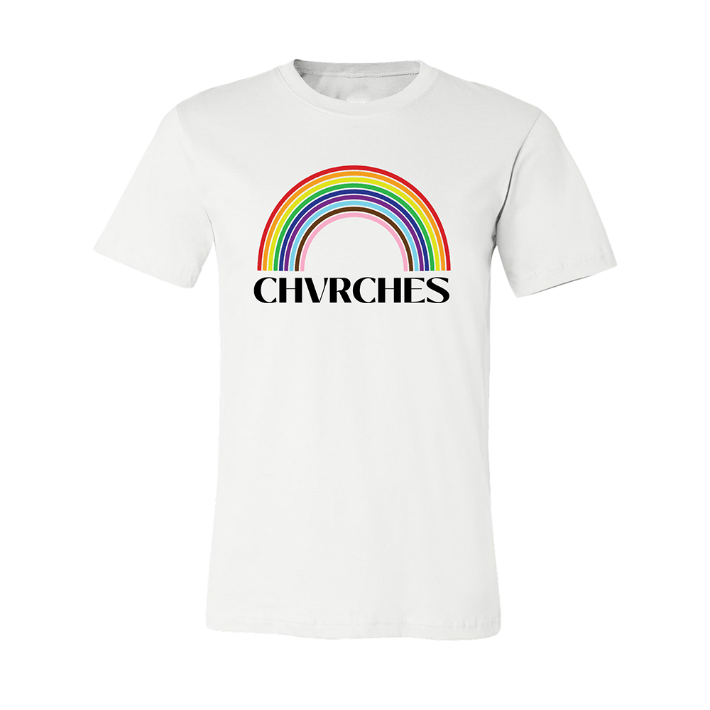 White Stripe Heart T-Shirt