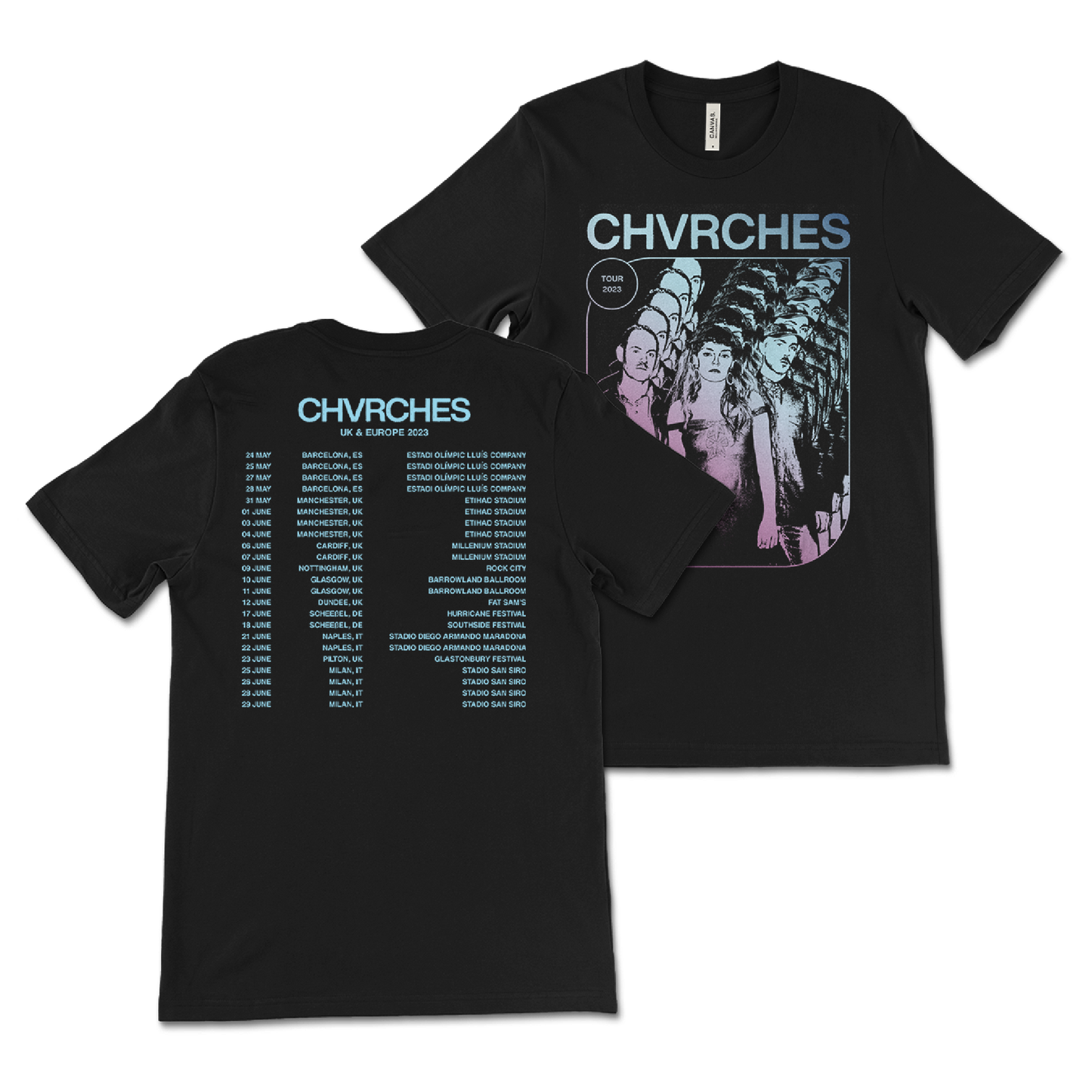 Repeat EU/UK 2023 Tour T-Shirt – CHVRCHES UK